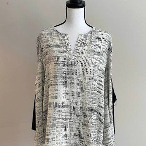 Ivanka Trump Georgette Long Sleeve Open Arm Blouse